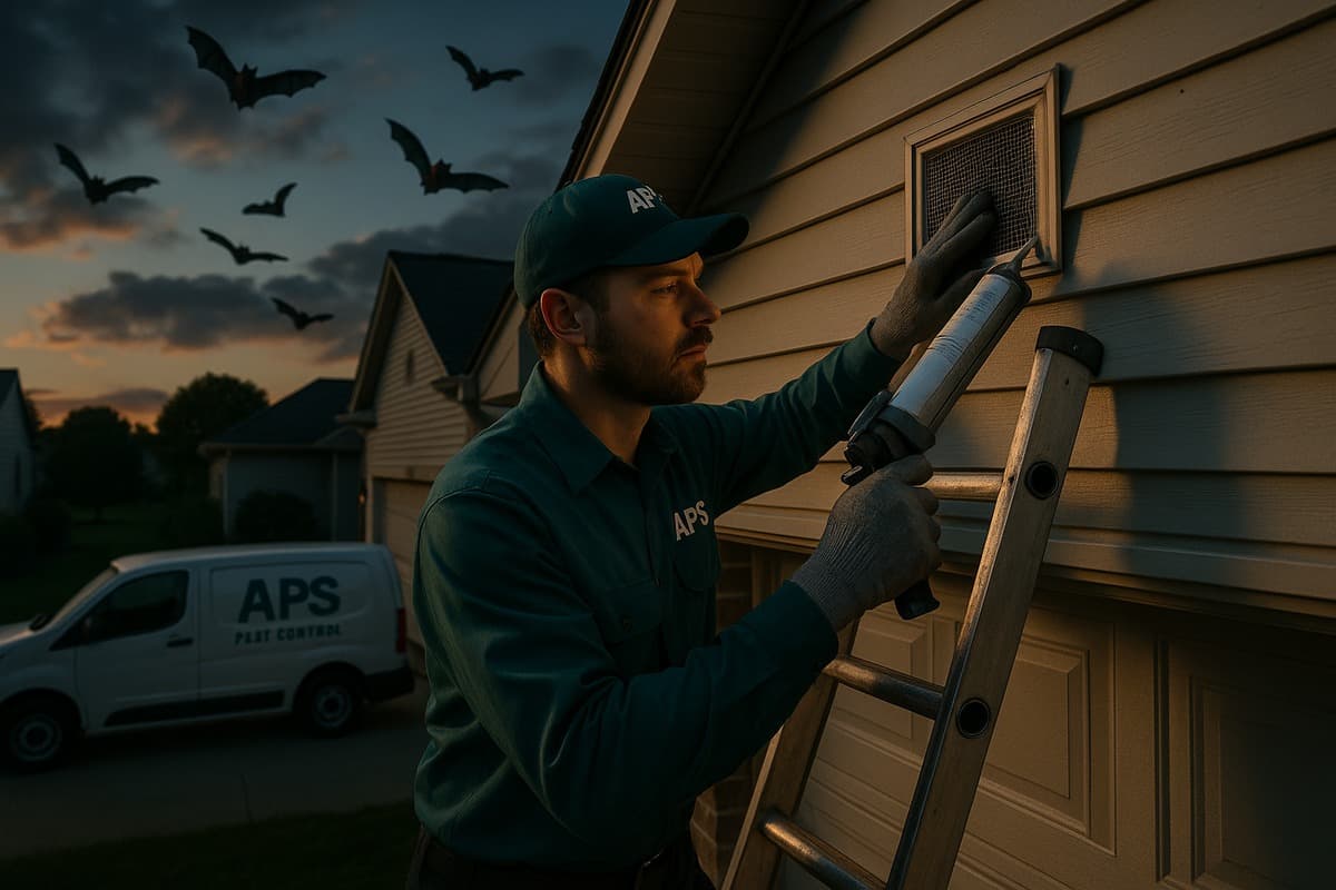 Bats flying at dusk near a Pennsylvania home